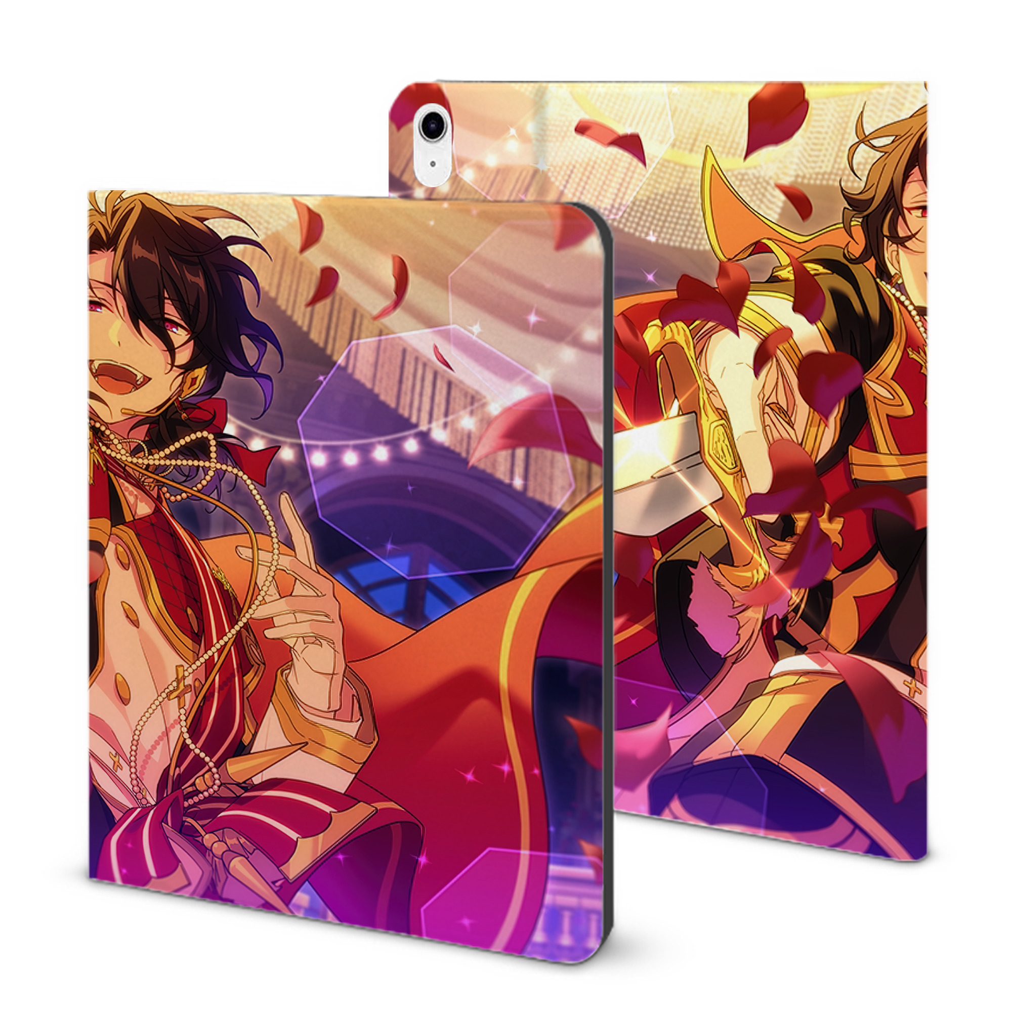 （画像用） あんさんぶるスターズ! Ensemble Stars IPad ケース ブック型 PUレザー TPU 耐衝撃 軽量 薄型 ペン収納なし 全面保護 IPad 各モデル対応